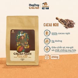 Thumbnail Túi 80g/250g Cacao ngòi được rang tự nhiên HEYDAY CACAO 1