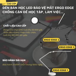 Thumbnail Đèn bàn học Led bảo vệ mắt Ergo Edge DandiHome chống cận để học tập, làm việc, có thể kéo dài, gấp gọn - 4 chế độ sáng 2