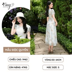 Thumbnail Đầm Thiết Kế EMY Thời Trang Cao Cấp EM7678 Tơ Ánh Sang Chảnh Đi Tiệc 1