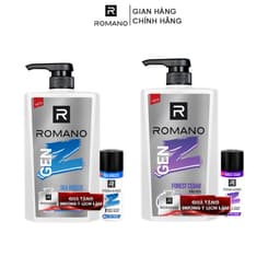 Thumbnail Dầu gội nam Romano Gen Z hương Sea Breeze/Forest Cedar 610g/chai (Tặng mùi ngẫu nhiên) 2