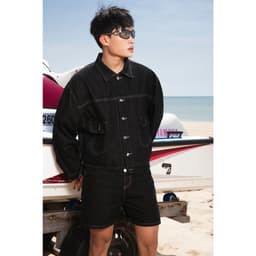 Thumbnail Quần short jean nam PANA phom rộng CAPMAN CLUB, cao trên gối trẻ trung - thoải mái 3