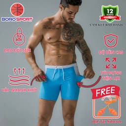 Thumbnail Quần Bơi Nam Tặng Kèm Nón Bơi | Quần Bơi Boxer Có Túi | Chất Liệu Superfine Polyester Thoáng Khí | Cleacco QBCT – Boro S 1