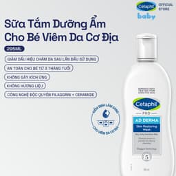 Thumbnail Sữa tắm dưỡng ẩm cho da chàm, viêm da cơ địa Cetaphil Pro AD Derma Wash 295ml 1