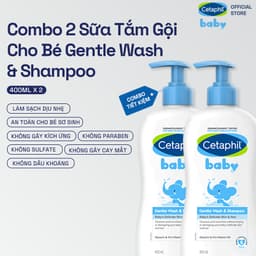 Thumbnail Combo 2 Sữa tắm gội dịu lành cho bé Cetaphil Baby Gentle Wash & Shampoo 400ml/chai 1