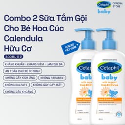 Thumbnail Combo 2 Sữa tắm gội dịu lành Cetaphil Baby Wash & Shampoo with Organic Calendula 400ml/chai 1