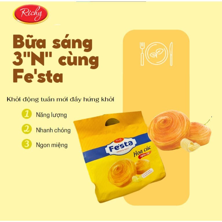Ảnh Combo Thống Nhất Đất Nước 5 Bánh Tươi Karo Richy Tặng 2 Yến Mạch Phô Mai Mini 35g 2