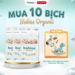 Thumbnail Combo 10 Bịch Tã/Bỉm Babies Organic Mỏng Thoáng, Siêu Thấm Hút, Mềm Mịn, Có Đủ Size NB/S/M/L/XL/2XL/3XL 1