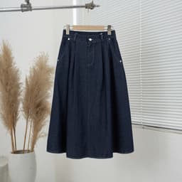 Thumbnail Chân váy jeans nữ mã 2322 dáng xòe lưng thun co giãn – chân váy denim công sở basic dễ phối đồ 4
