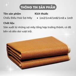 Thumbnail Chiếu Điều Hoà Sợi Mây Cao Cấp Thiết Kế Thoáng Khí Mát Lạnh Bền Đẹp Giúp Nằm Ngủ Thoải Mái Ngay Cả Trong Mùa Hè Nóng Bức 2