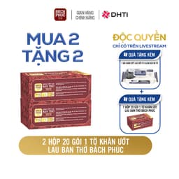 Thumbnail -Khăn lau ban thờ Bách Phúc, hộp 20 gói khăn ướt bao sái lau ban thờ mùi hương trầm và hương quế 1
