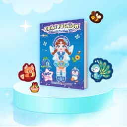 Thumbnail Sách Combo 5 Cuốn Chibi Fashion (Bóc dán hơn 500+ stickers váy, phụ kiện xinh đẹp) cho bé gái 2