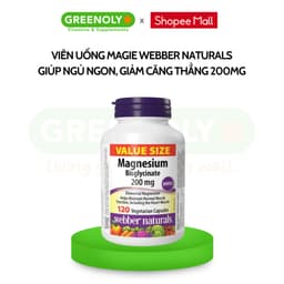 Thumbnail Viên uống bổ sung Magiê Webber Naturals Magnesium Bisglycinate 200mg 1