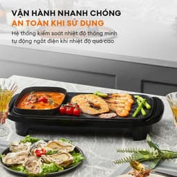 Thumbnail Bếp nướng lẩu điện đa năng Gaabor EH-M01A nồi lẩu nướng đa năng dung tích 1.7L công suất 1300W 4