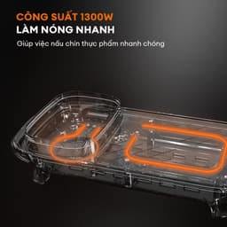 Thumbnail Bếp nướng lẩu điện đa năng Gaabor EH-M01A nồi lẩu nướng đa năng dung tích 1.7L công suất 1300W 2