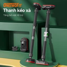 Thumbnail OneTwoFit Xà đơn gắn cửa treo tường, Thanh xà gắn tường đa năng Có thể thu gọn 70-160cm, tải trọng tối đa 200KG 1