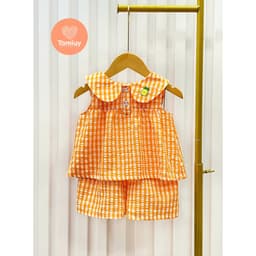Thumbnail Bộ Caro Bé Gái  Tamiuy Phối Họa Tiết , Vải Cotton Mềm Mại (10-38 kg) 2