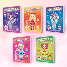 Thumbnail Sách Combo 5 Cuốn Chibi Fashion (Bóc dán hơn 500+ stickers váy, phụ kiện xinh đẹp) cho bé gái 1