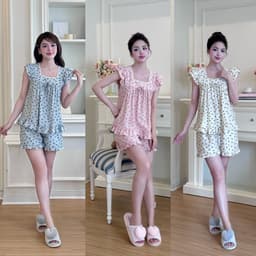 Thumbnail BỘ MẶC NHÀ SHE BY ZAM - CDBN - BỘ NGẮN TAY QUẦN ĐÙI BÈO NƠ CÁNH TIÊN 1