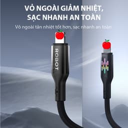 Thumbnail Cáp Sạc Nhanh Robot RGBL100/ RGBC100 Hiệu Ứng RGB 7 Màu Chống Xoắn Rối, Sạc Và Truyền Dữ Liệu Đồng Thời 2