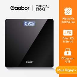 Thumbnail Cân sức khỏe điện tử thông minh Gaabor GWS-M01A màn hình LED tặng kèm thước dây và pin sạc USB 1