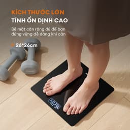 Thumbnail Cân sức khỏe điện tử thông minh Gaabor GWS-M01A màn hình LED tặng kèm thước dây và pin sạc USB 4