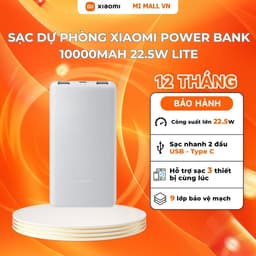 Thumbnail Sạc Dự Phòng Xiaomi Power Bank 10000mAh 22.5W Lite TH | Sạc Nhanh | Sạc Cùng Lúc Nhiều Thiết Bị | Bảo Hành 12 Tháng 1
