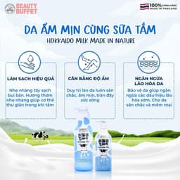 Thumbnail Combo 2 Sữa tắm dưỡng ẩm & sáng mịn da Beauty Buffet Made in Nature Hokkaido Milk 700ml 3