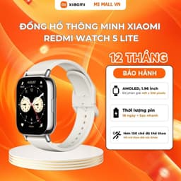 Thumbnail Đồng Hồ Thông Minh Xiaomi Redmi Watch 5 LITE / Màn hình AMOLED 1,96'' / GPS Độc Lập / Chống Nước 5ATM/ Bảo Hành 12 Tháng 1