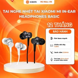 Thumbnail Tai Nghe Xiaomi Mi In-Ear Headphones Basic | Nghe nhạc, Chơi Game, Gọi điện, Thu âm | Hàng Chính Hãng 1