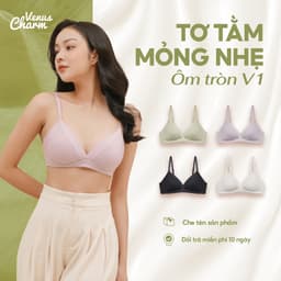 Thumbnail Áo ngực nữ không gọng đệm mỏng chưa đến 0,5cm cotton tơ tằm êm ái thoáng mát Venus Charm 8005 1
