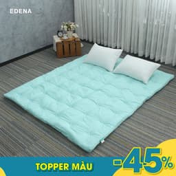 Thumbnail Topper Edena phiên bản màu Xanh Ngọc, êm ái, bồng bềnh, như ngủ khách sạn 5 sao 1