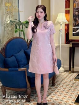 Thumbnail Đầm dự tiệc trung niên TIFALU chất gấm hoa sang trọng - ZOL336PLE 4
