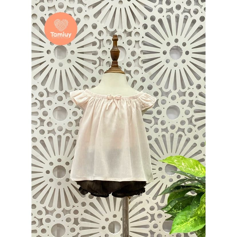 Ảnh Bộ Bé Gái Tamiuy Vải Xốp Dún Cổ Phối Quần Phồng Nhiều Màu ,Size 10-38 kg 4