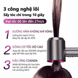 Thumbnail Máy sấy tóc ENZO DY-888, với công nghệ ion âm cao cấp , công suất lớn, giúp tạo mọi kiểu tóc 3