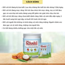 Thumbnail Gạc rơ lưỡi thảo dược Ích Nhi hộp 30 gói giúp vệ sinh răng miệng, làm sạch và bảo vệ lưỡi, nướu trẻ sơ sinh, người ốm 4