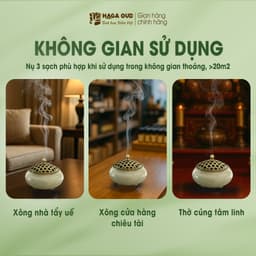 Thumbnail [MUA LÀ CÓ QUÀ - HG] NHANG TRẦM NỤ HAGA NGỌT ẤM, XÔNG NHÀ TẨY UẾ, THANH LỌC KHÔNG GIAN, THỜI GIAN CHÁY 25’- 24 NỤ 3