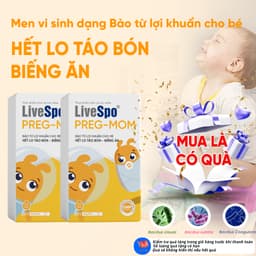 Thumbnail Combo 2 hộp Men vi sinh chứa Bào tử lợi khuẩn LiveSpo Pregmom cho bé Táo bón, Biếng ăn (20 ống) 1