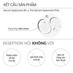 Thumbnail Combo EKSEPTION Pre-Serum Hyaluronic 2% PHA 5% Dưỡng Ẩm Và B5 Hyaluronic Mixlab 75ML 4