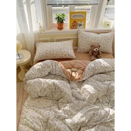Thumbnail Bộ Chăn Ga Gối Cotton Icy Vintage Mịn Decor Bo Chun 20cm, Bộ Ga Trải Giường Đủ Size (Không Kèm Ruột Chăn) 3