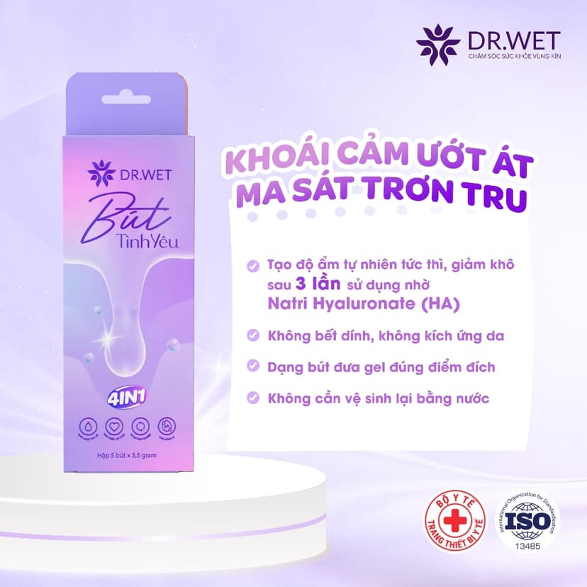 Ảnh 2 Hộp Bút Tình Yêu Dr.Wet Hỗ Trợ Tạo Độ Ẩm Tự Nhiên, Bôi Trơn, Giảm Khô Hạn Cho Phụ Nữ (Hộp 5 Bút) 4