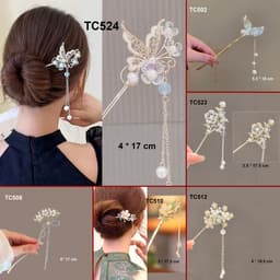 Thumbnail GOTI - Trâm Cài Tóc Phong Cách Cổ Điển, Cổ Trang, Hiện Đại Phụ Kiện Trang Trí Dành Cho Nữ TC509 1