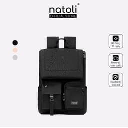 Thumbnail Balo laptop 15 6 inch thương hiệu NATOLI, cặp đi học nam chống sốc chống nước tốt Global Backpack B8 1