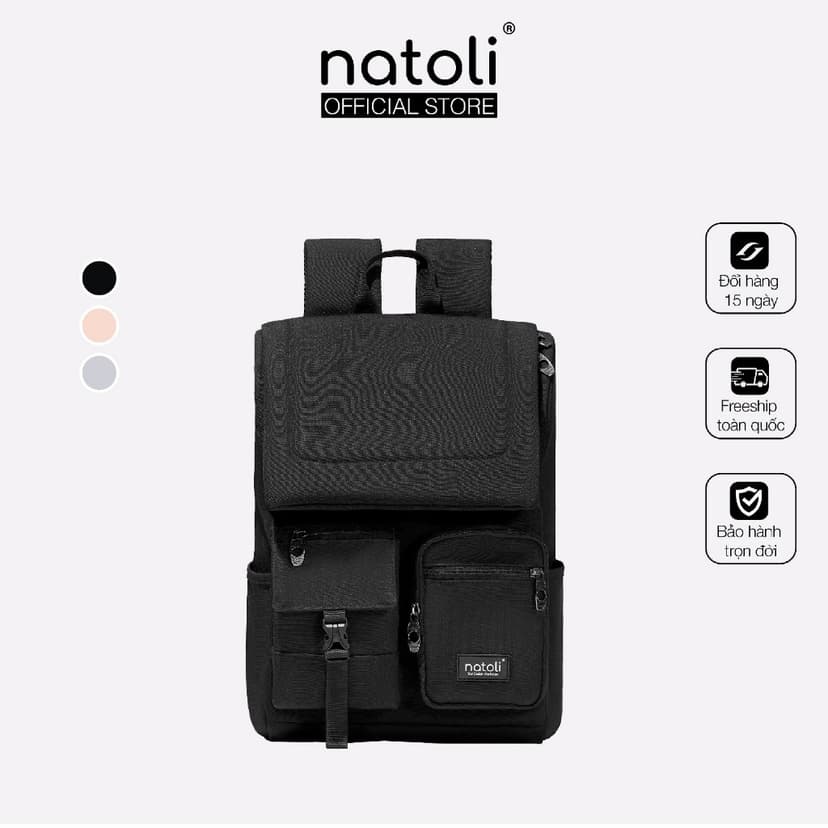 Ảnh Balo laptop 15 6 inch thương hiệu NATOLI, cặp đi học nam chống sốc chống nước tốt Global Backpack B8 1