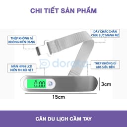Thumbnail Cân điện tử mini cầm tay DOROTA cân nặng hỗ trợ tối đa tới 50kg cân vali du lịch, hàng hoá CCT 1