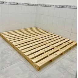 Thumbnail Giường gỗ thông pallet Behomes, chống ẩm mốc mối mọt, mặt nhẵn mịn 1
