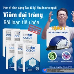 Thumbnail Combo 6 Hộp Bào tử lợi khuẩn LiveSpo Colon dùng cho Viêm Đại Tràng, Tiêu chảy, Táo bón(10 ống) 1