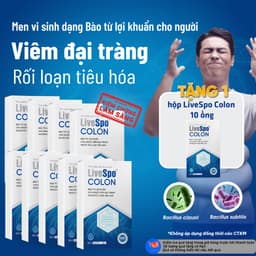 Thumbnail Combo 9 Hộp Bào tử lợi khuẩn LiveSpo Colon dùng cho Viêm Đại Tràng, Tiêu chảy, Táo bón(10 ống) 1