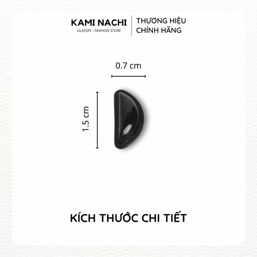 Ảnh Bộ 2 miếng đệm mũi silicon hình chữ D có mặt dán keo cho mắt kính KAMI NACHI 1