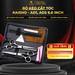 Thumbnail Bộ Kéo Cắt Tóc KAISHO - AD1, AD2 6.0 Inch, Hàng Chất Lượng, Kéo Cắt Tóc Gia Đình, Học Viên, Thợ Tóc 1