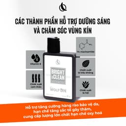 Thumbnail Dung Dịch Vệ Sinh Nam Giới LYD Wolf ON Bright & Clean Dưỡng Sáng 1% Niacinamide Sạch Thơm Nam Tính 95ml 2